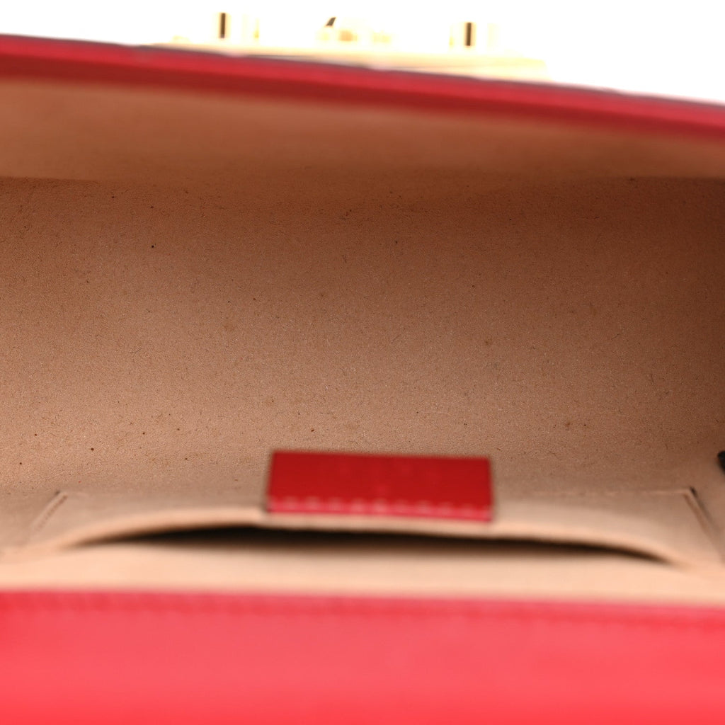 Guccissima Small Padlock Shoulder Bag Hibiscus Red £¨ Direct shipment via from wholesalehk.shop