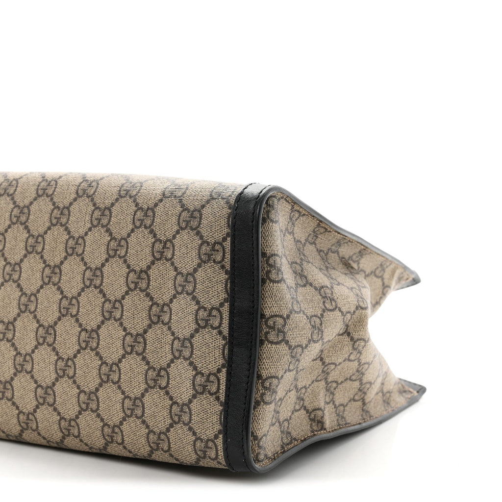 GG Supreme Monogram Medium Padlock Tote Black wholesalehk.shop