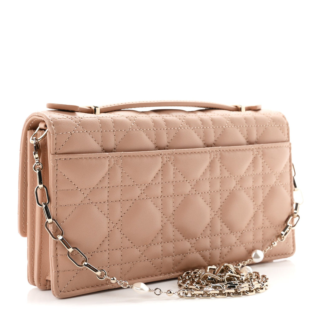 Lambskin Chain Lady My Dior Mini Chain Pouch Rose De Vents wholesalehk.shop
