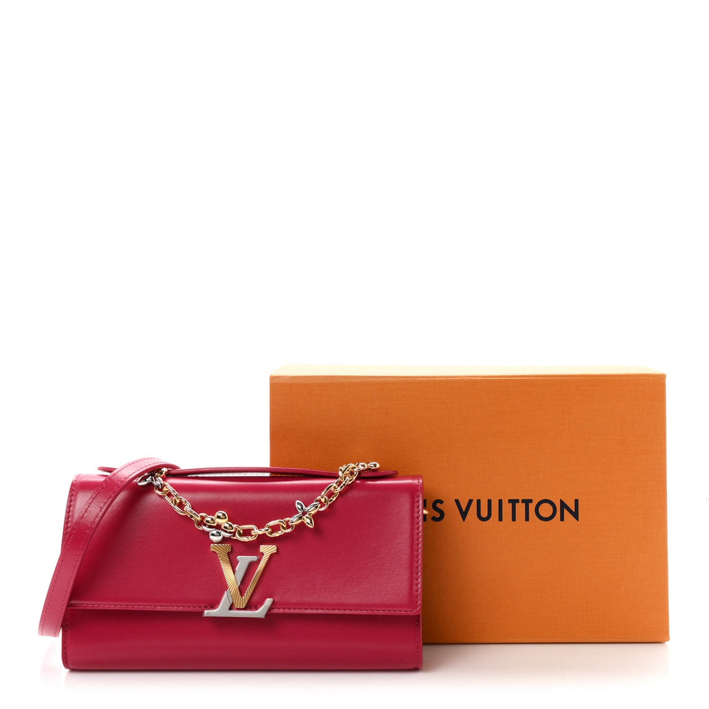 Calfskin LV Wallet On Chain Capucines Raspberry £¨ Direct shipment via from wholesalehk.shop