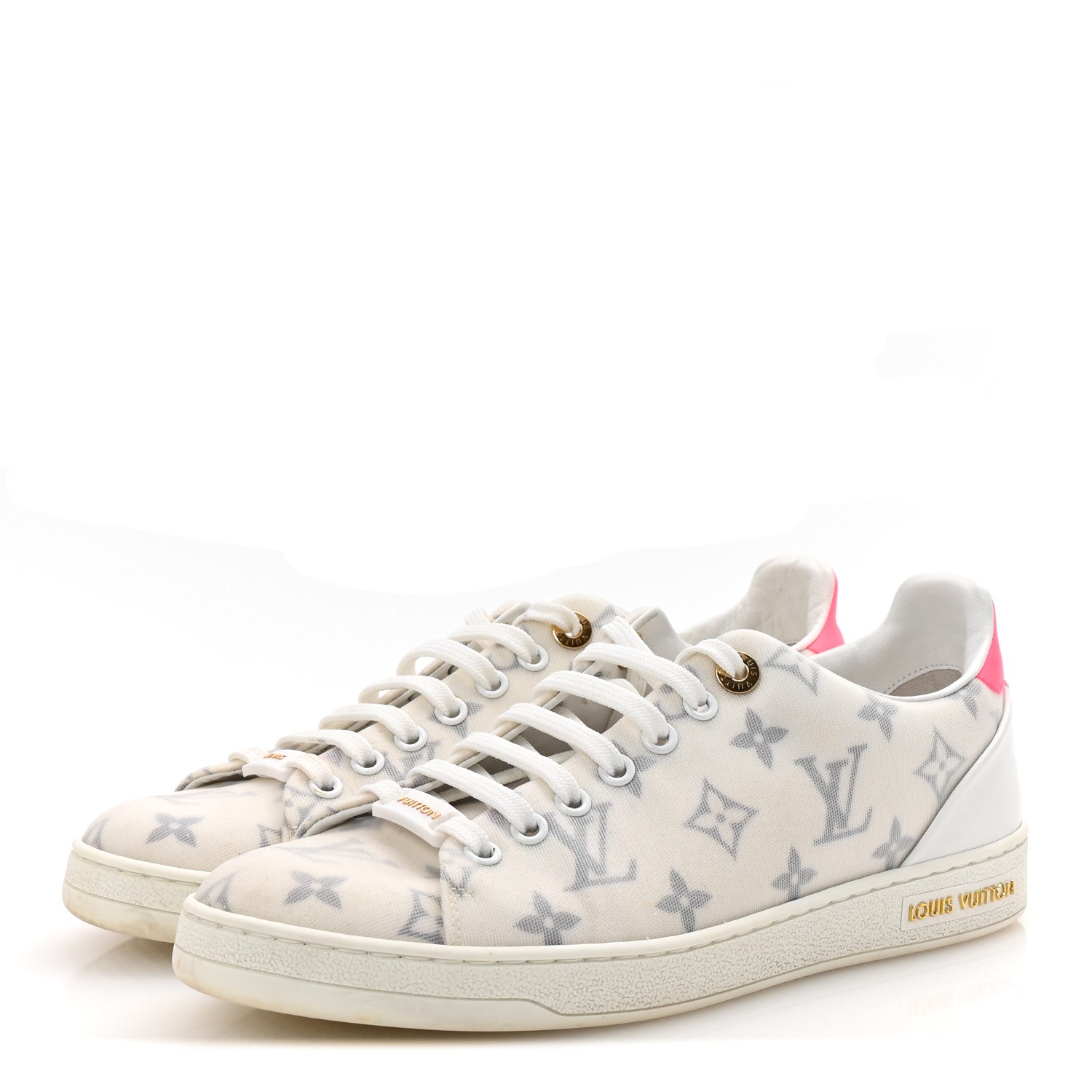 Technical Fabric Calfskin Monogram Frontrow Sneakers 39 Pink £¨ Direct shipment via from wholesalehk.shop