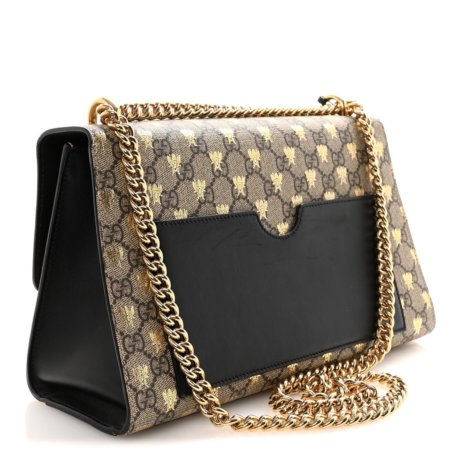 GG Supreme Monogram Bees Medium Padlock Shoulder Bag Beige Oro Black £¨ Direct shipment via from wholesalehk.shop