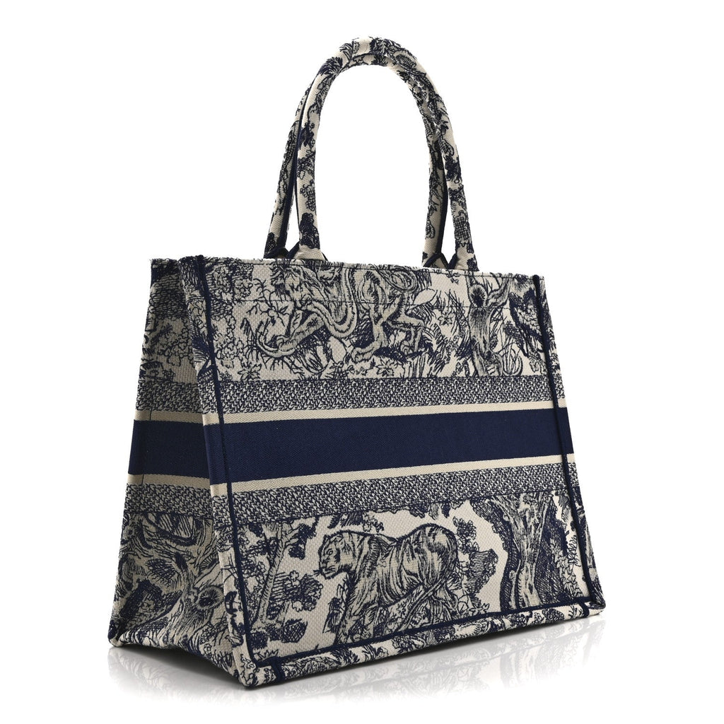 Canvas Embroidered Medium Dioriviera Toile De Jouy Book Tote Blue £¨ Direct shipment via from wholesalehk.shop