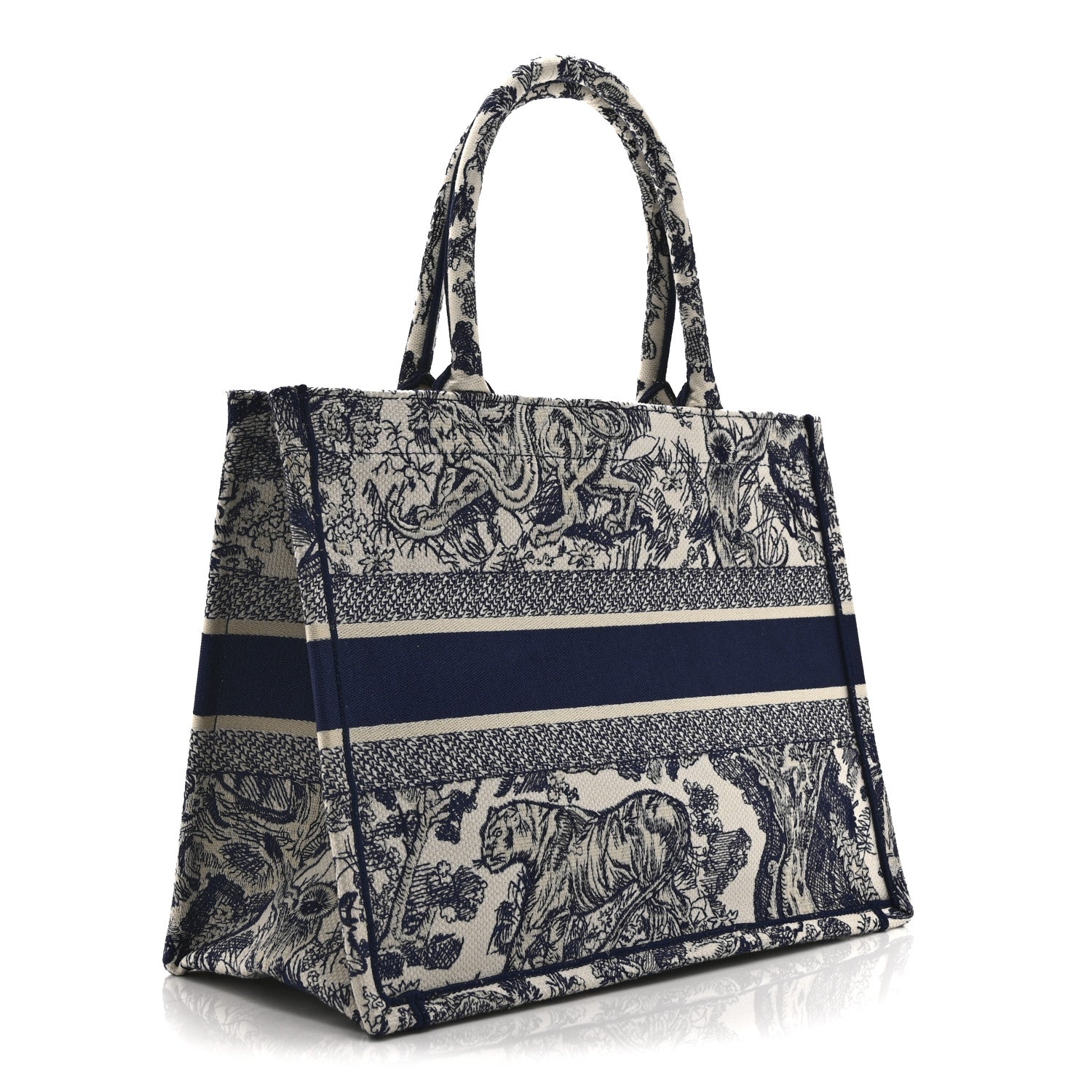 Canvas Embroidered Medium Dioriviera Toile De Jouy Book Tote Blue £¨ Direct shipment via from wholesalehk.shop