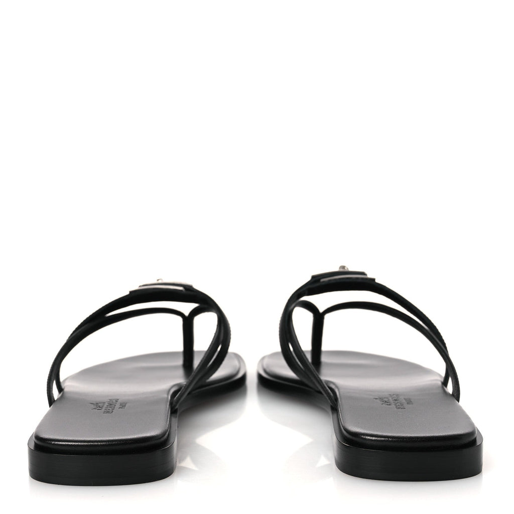 Calfskin Miss Sandals 37 Black wholesalehk.shop