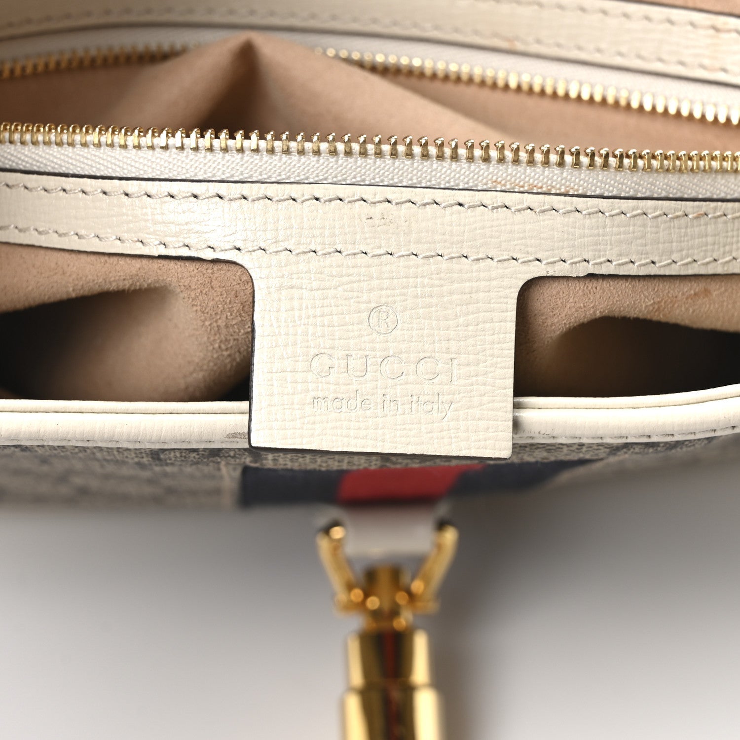 GG Supreme Monogram Azalea Calfskin Web Small Jackie 1961 Hobo Beige Ebony Mystic White £¨ Direct shipment via from wholesalehk.shop