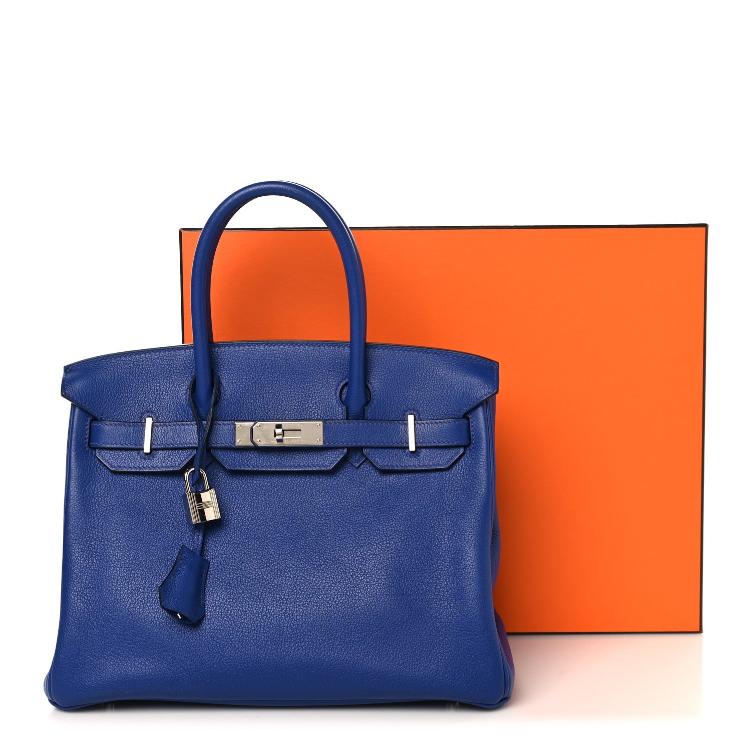 Taurillon Novillo Horseshoe Birkin 30 Bleu Brighton £¨ Direct shipment via from wholesalehk.shop