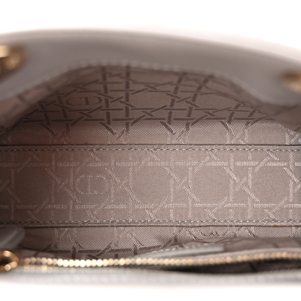 Lambskin Cannage Mini Lady Dior Gray Opaline Gray Opaline wholesalehk.shop