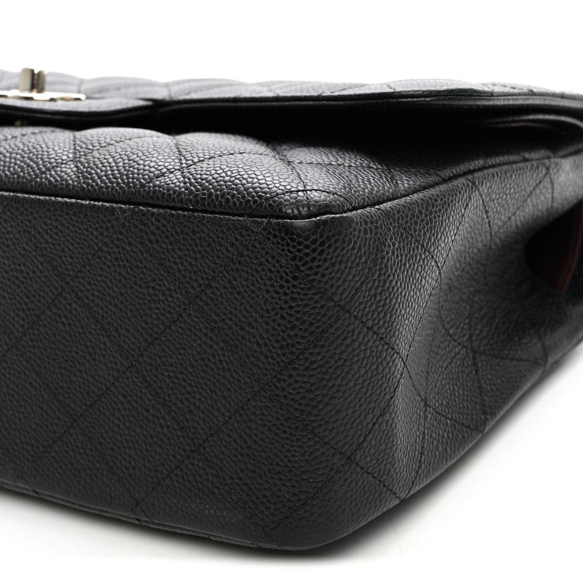 Caviar Quilted Jumbo Double Flap Black wholesalehk.shop