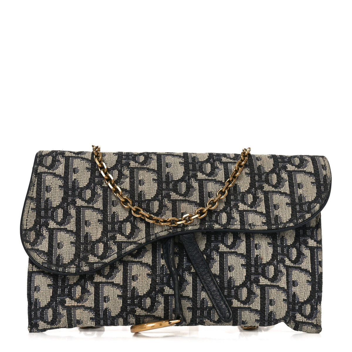 Oblique Small Saddle Chain Pouch Blue wholesalehk.shop