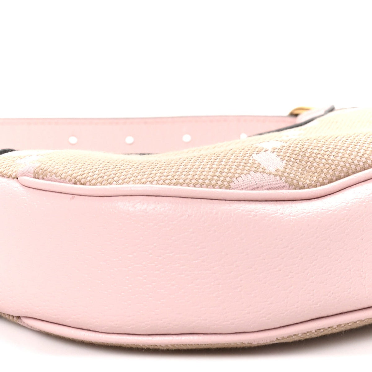 Monogram Jumbo GG Textured Dollar Calfskin Mini Ophidia Half Moon Hobo Beige Perfect Pink wholesalehk.shop