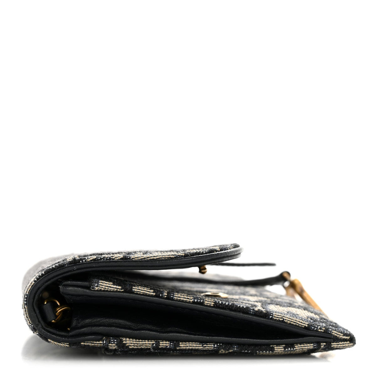 Oblique Saddle Chain Long Wallet Blue wholesalehk.shop