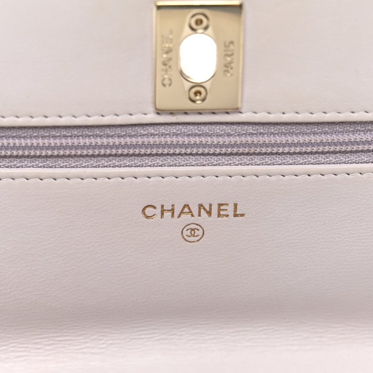 Lambskin Quilted Trendy CC Wallet On Chain WOC Lilac wholesalehk.shop