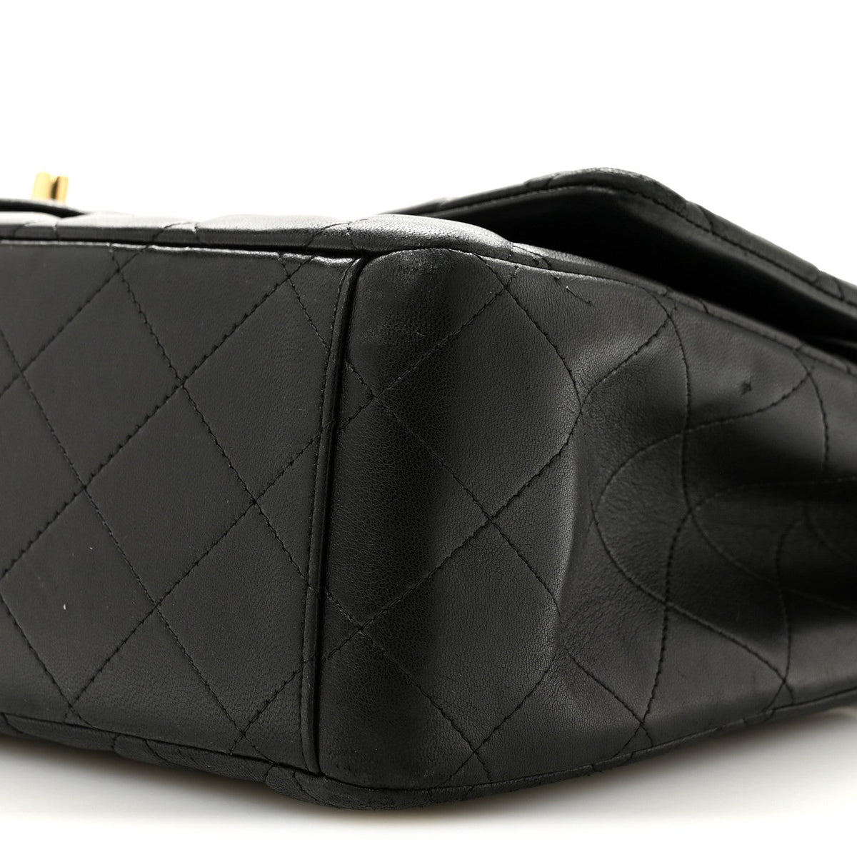 Lambskin Quilted Maxi Double Flap Black wholesalehk.shop