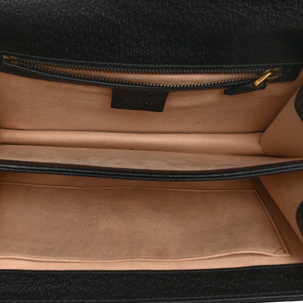 Textured Dollar Calfskin Web Small Ophidia Padlock Top Handle Bag Black £¨ Direct shipment via from wholesalehk.shop