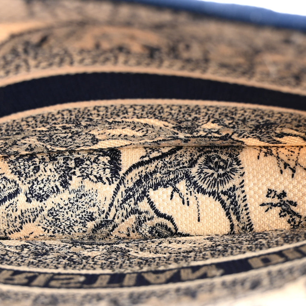 Canvas Embroidered Mini Toile De Jouy Book Tote Blue £¨ Direct shipment via from wholesalehk.shop
