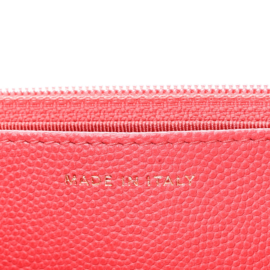 Caviar Quilted Wallet on Chain WOC Pink wholesalehk.shop