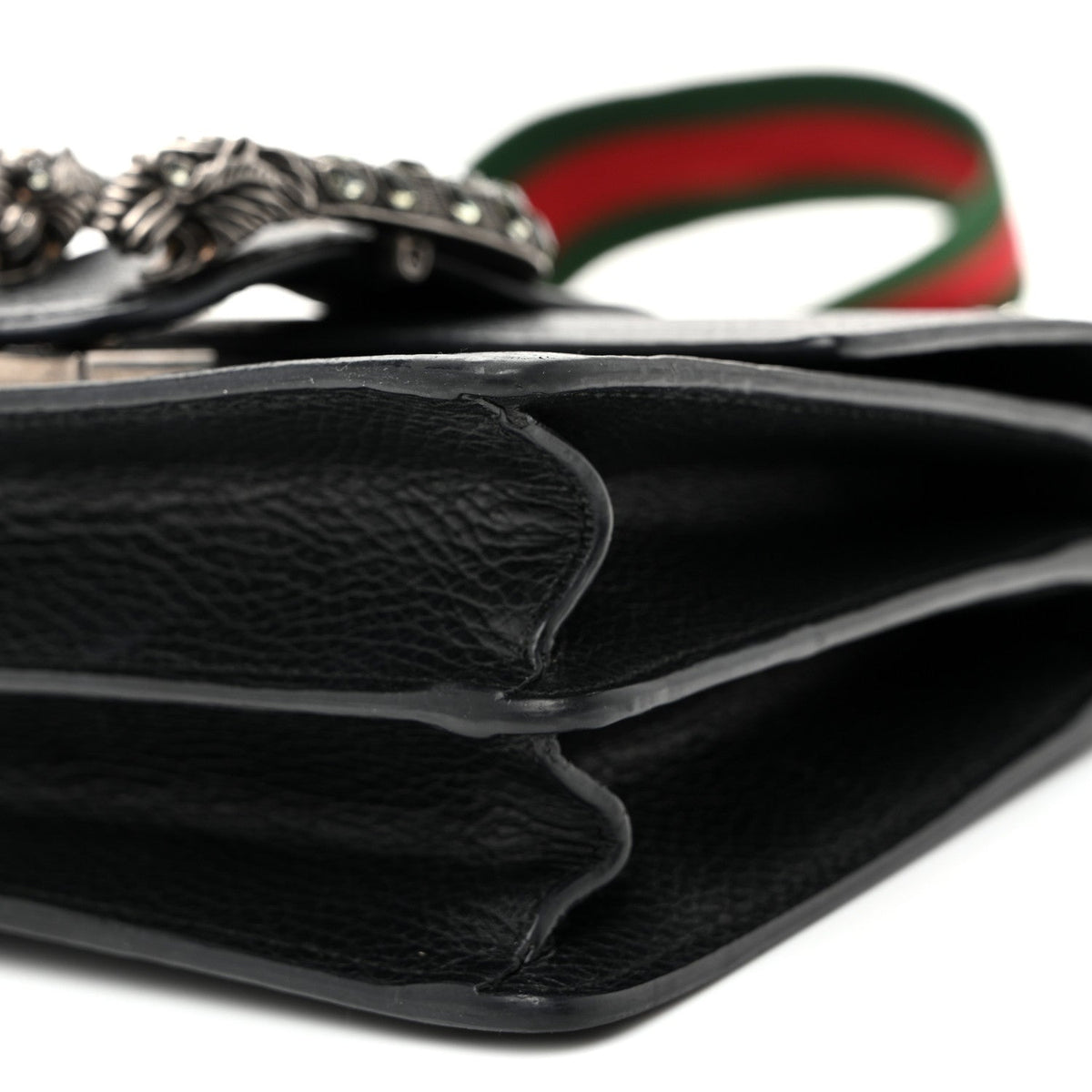 Dollar Calfskin Crystal Web Mini Dionysus Bamboo Top Handle Bag Black Black Diamond wholesalehk.shop