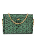 Snakeskin GG Small Ophidia Chain Shoulder Bag Green wholesalehk.shop