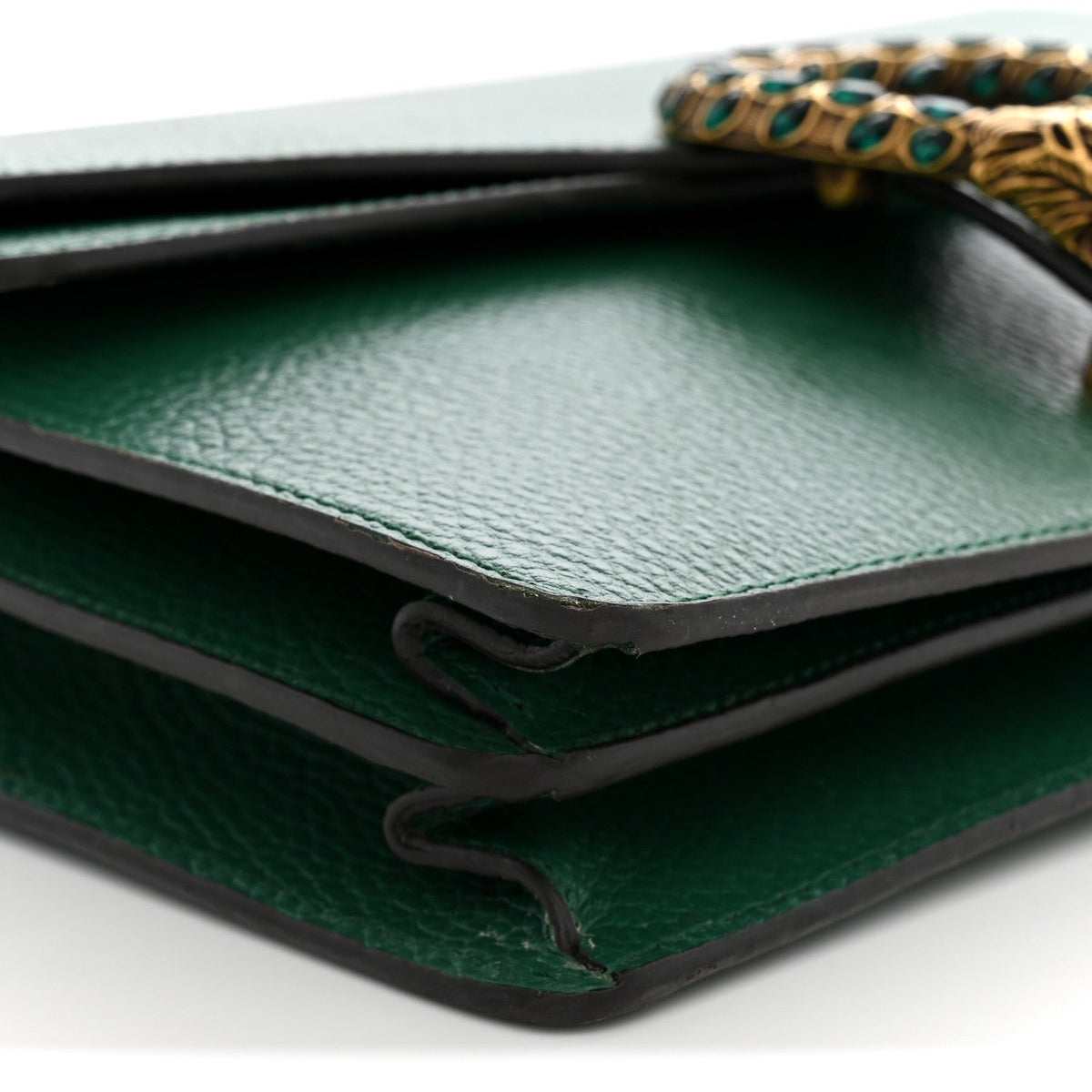 Pebbled Calfskin Small Dionysus Shoulder Bag Emerald wholesalehk.shop