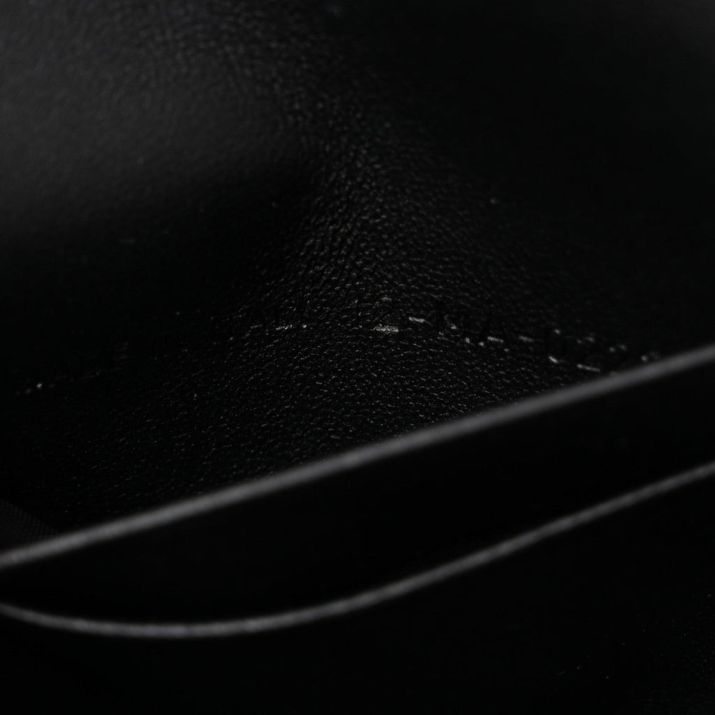 Supple Calfskin Caro Pouch with Chain Black wholesalehk.shop