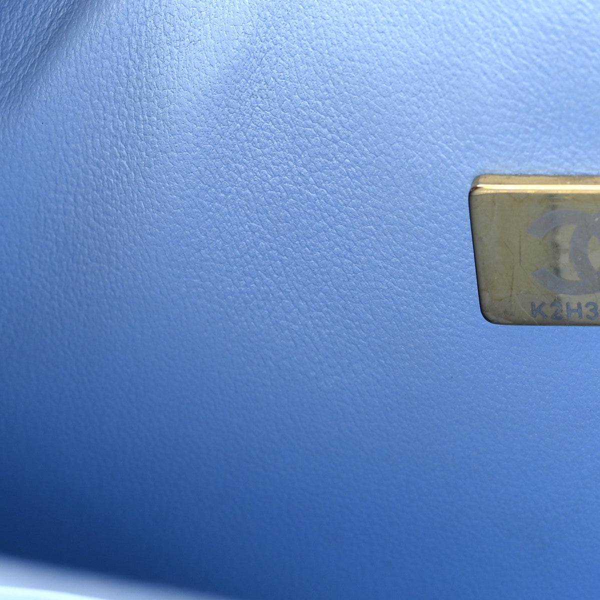 Caviar Quilted Small Double Flap Light Blue wholesalehk.shop