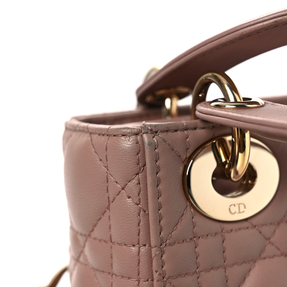 Lambskin Cannage Mini Lady Dior Blush wholesalehk.shop