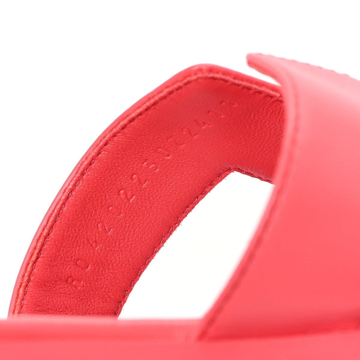 Box Calfskin Oran Sandals 38.5 Rouge Grenadine wholesalehk.shop