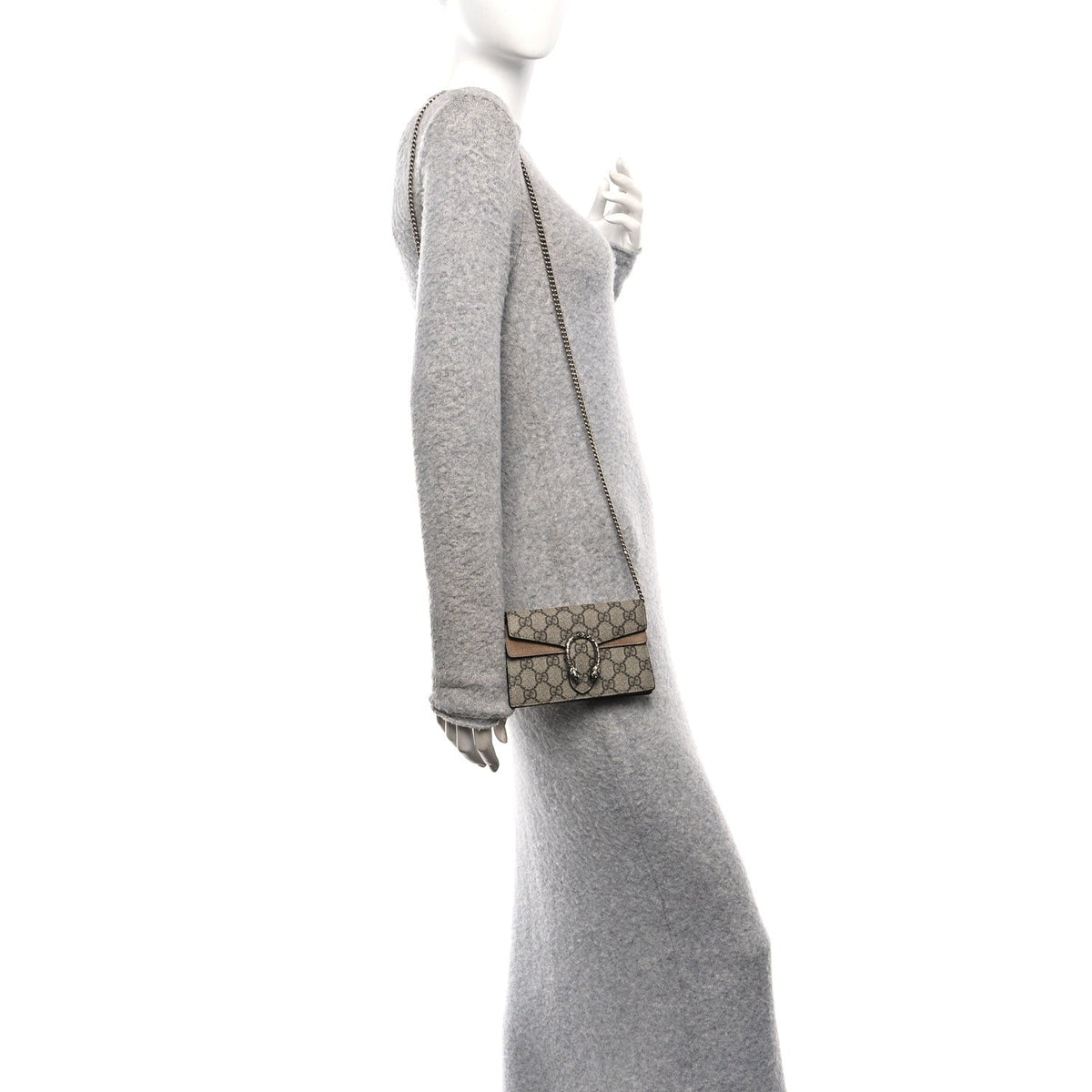 GG Supreme Monogram Super Mini Dionysus Shoulder Bag Taupe wholesalehk.shop