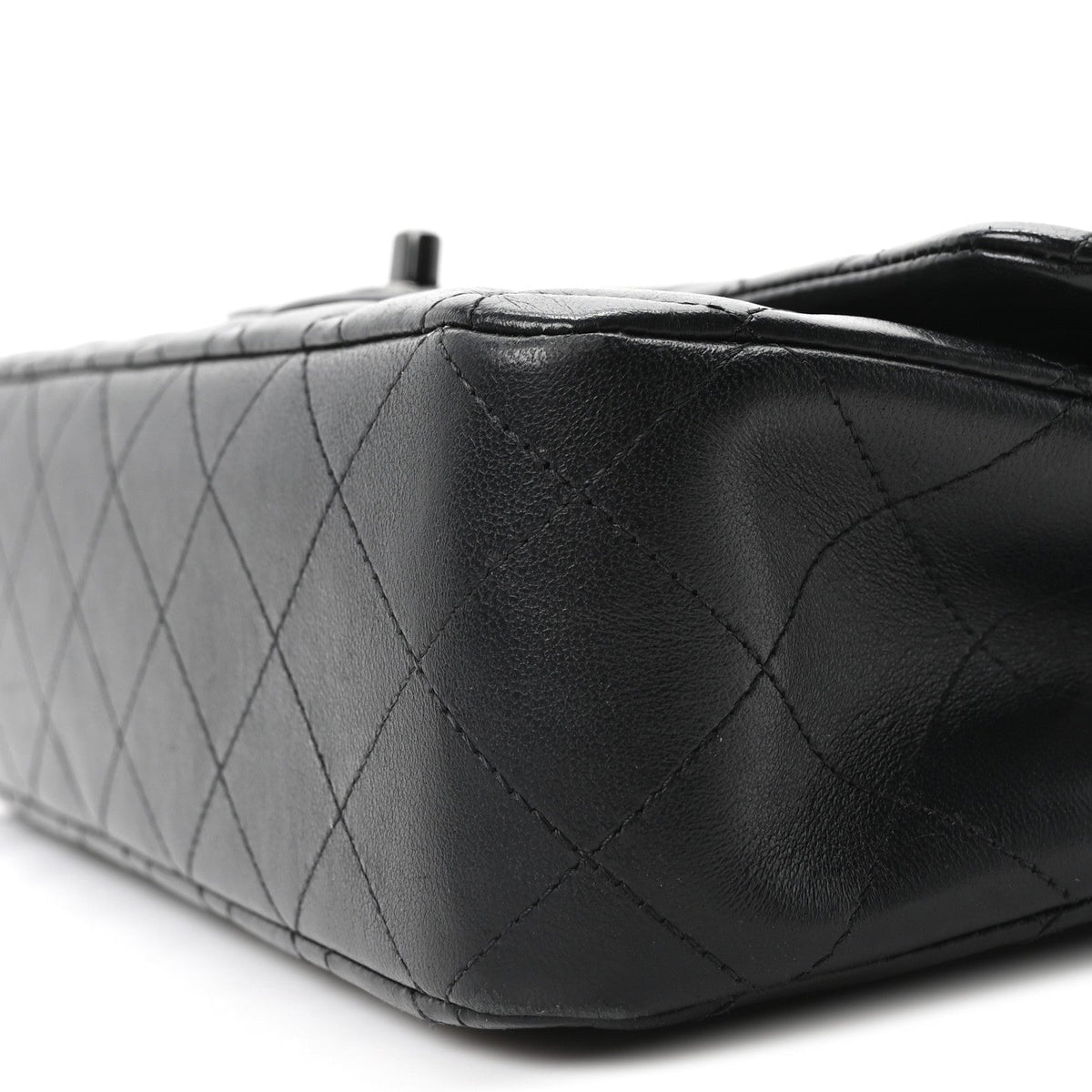 Lambskin Quilted Medium Double Flap So Black wholesalehk.shop