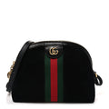 Suede Patent Web GG Small Ophidia Dome Shoulder Bag Black wholesalehk.shop