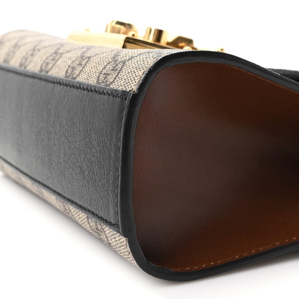GG Supreme Monogram Calfskin Small Padlock Shoulder Bag Beige Black Cuir £¨ Direct shipment via from wholesalehk.shop