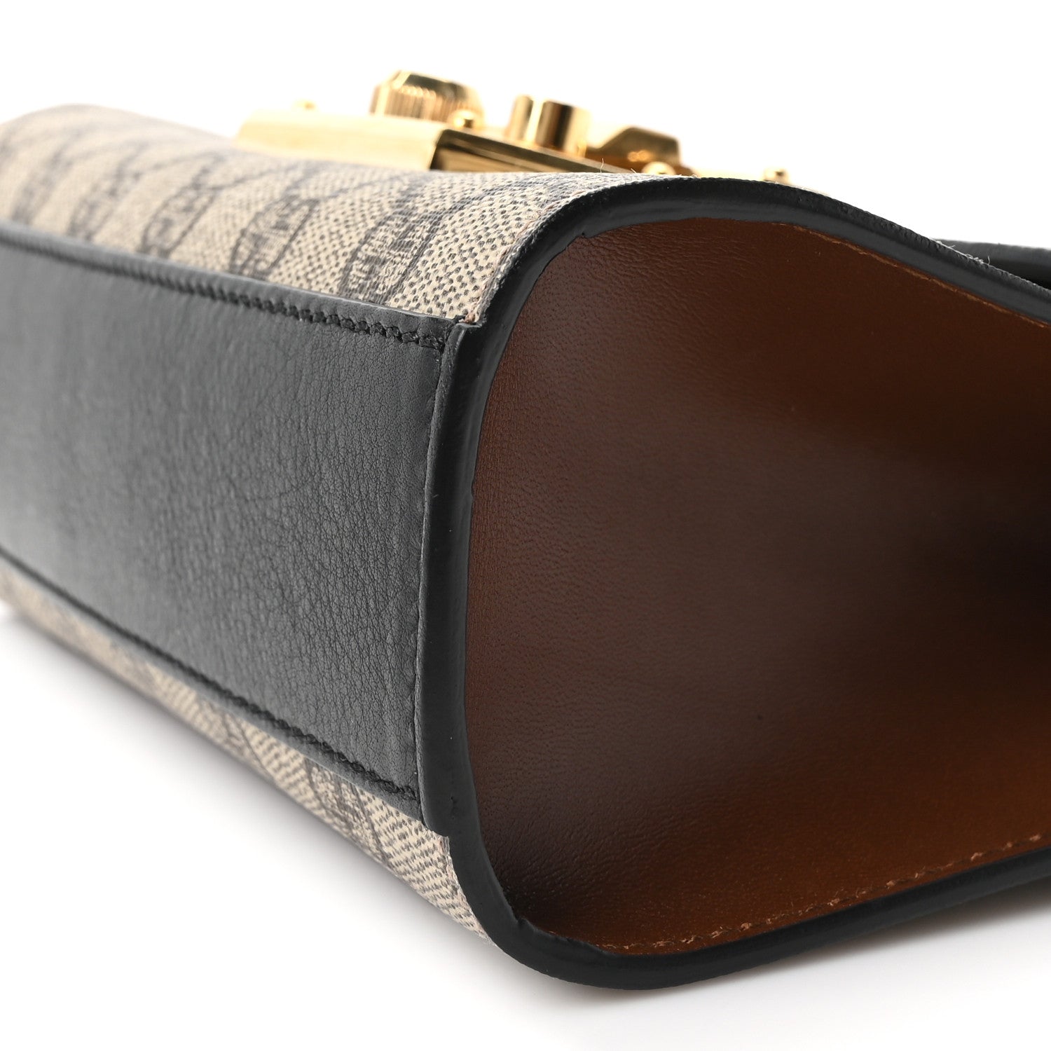 GG Supreme Monogram Calfskin Small Padlock Shoulder Bag Beige Black Cuir £¨ Direct shipment via from wholesalehk.shop