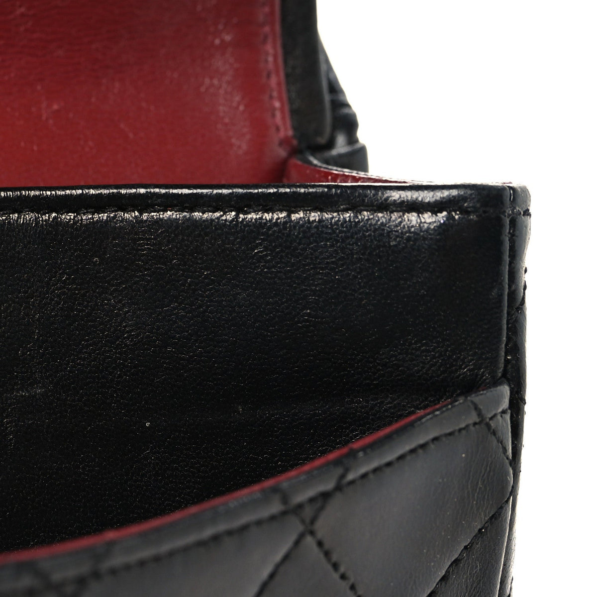 Lambskin Quilted Small Double Flap Black wholesalehk.shop