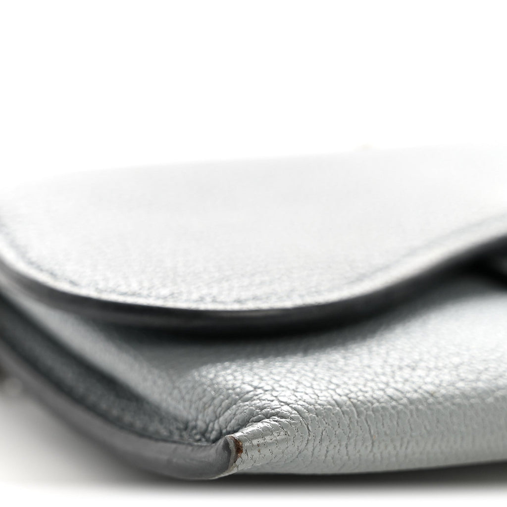 Goatskin Nano Saddle Chain Pouch Blue wholesalehk.shop