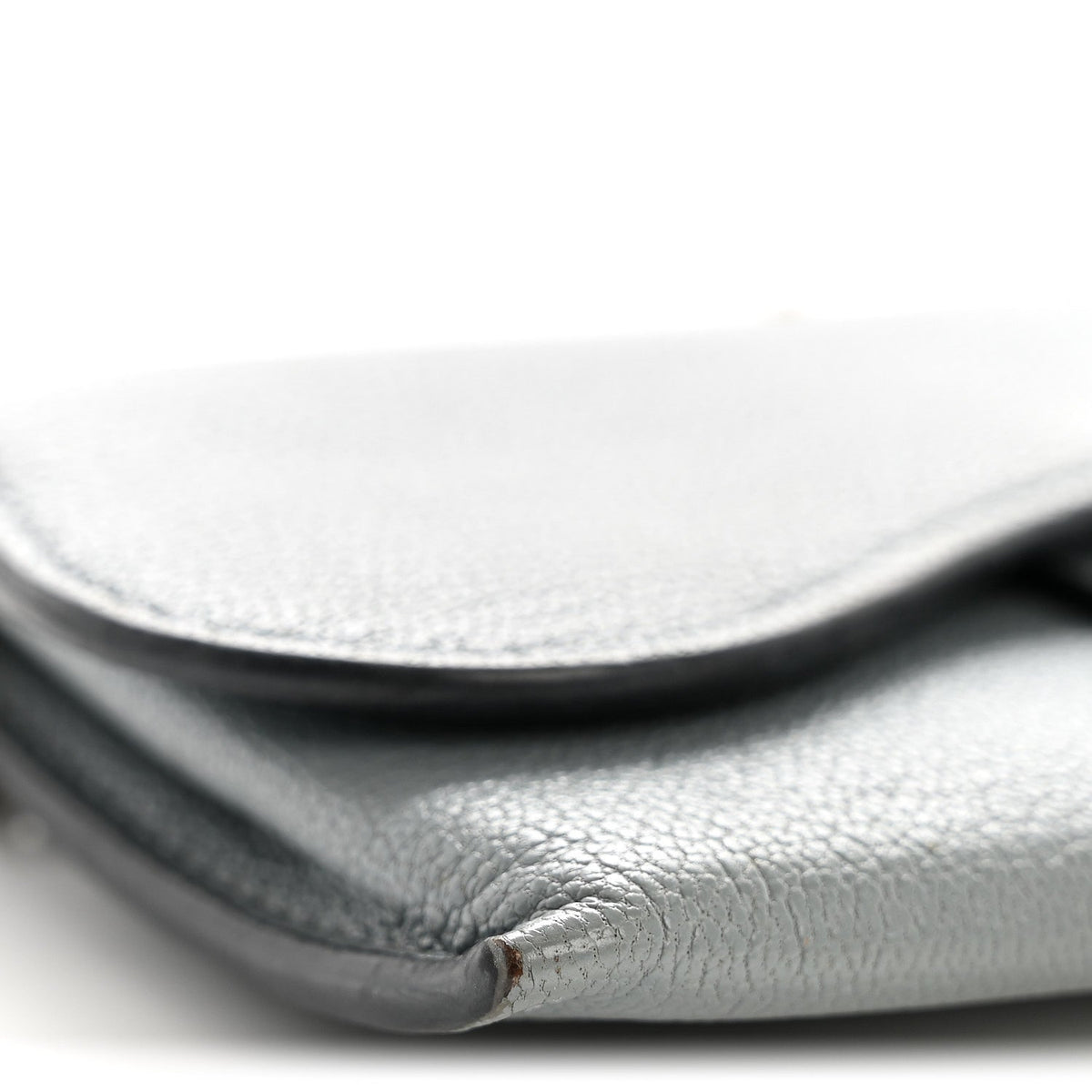 Goatskin Nano Saddle Chain Pouch Blue wholesalehk.shop