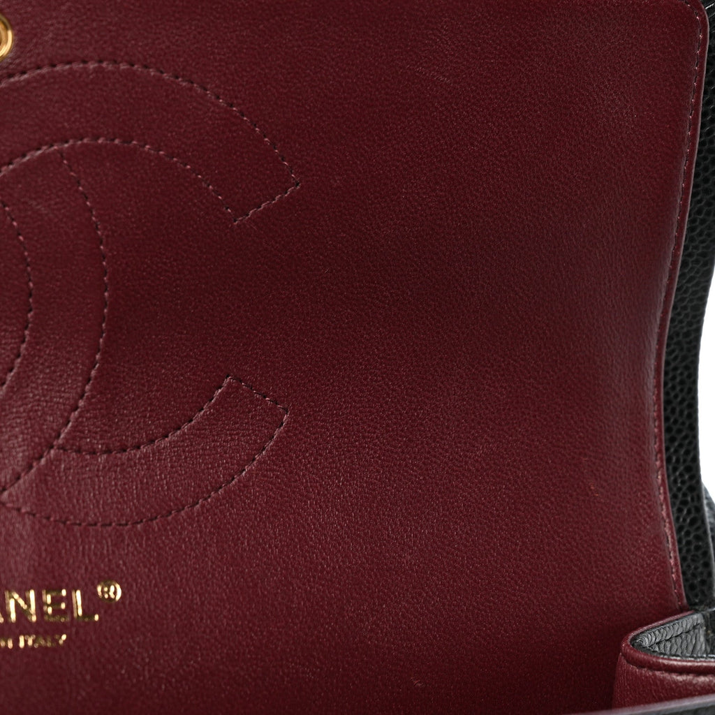 Caviar Quilted Jumbo Double Flap Black wholesalehk.shop