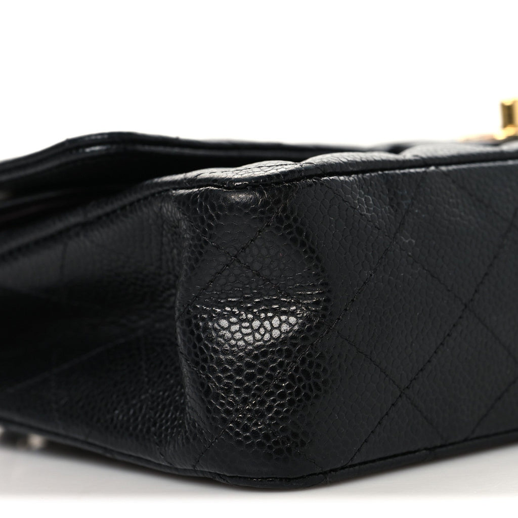 Caviar Quilted Medium Double Flap Black wholesalehk.shop
