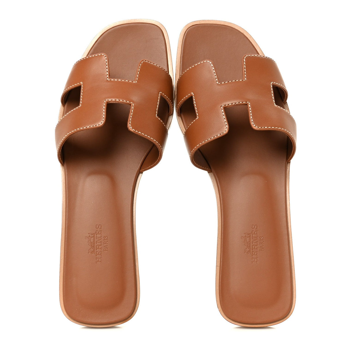 Box Calfskin Oran Sandals 37.5 Gold wholesalehk.shop