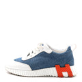 Denim Suede Goatskin Bouncing Sneakers 37 Bleu Clair White wholesalehk.shop
