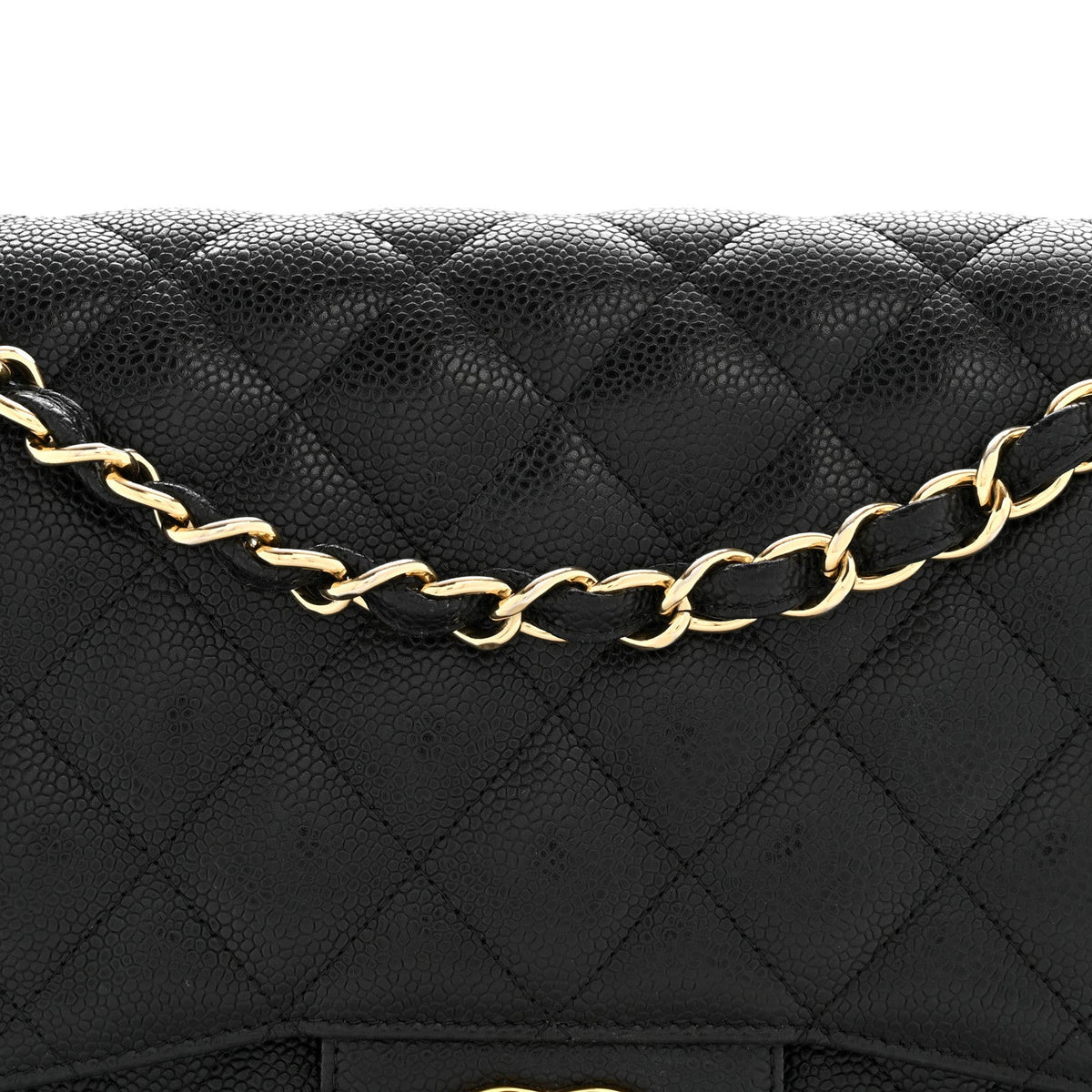 Caviar Quilted Jumbo Double Flap Black wholesalehk.shop