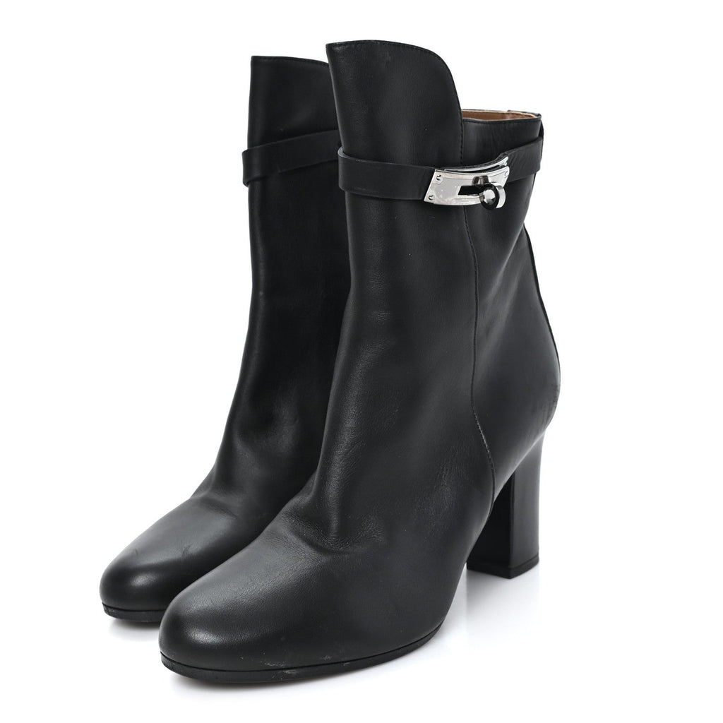 Calfskin Saint Germain Ankle Boots 37.5 Black wholesalehk.shop
