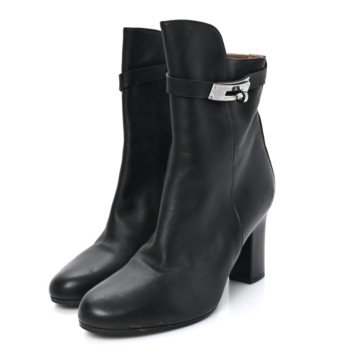 Calfskin Saint Germain Ankle Boots 37.5 Black wholesalehk.shop