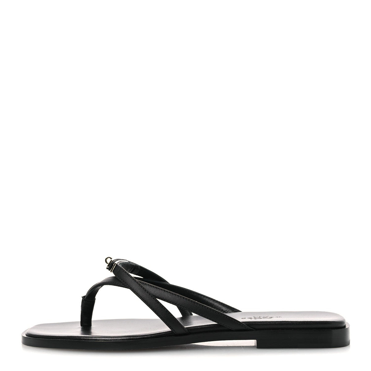 Calfskin Miss Sandals 37.5 Black wholesalehk.shop