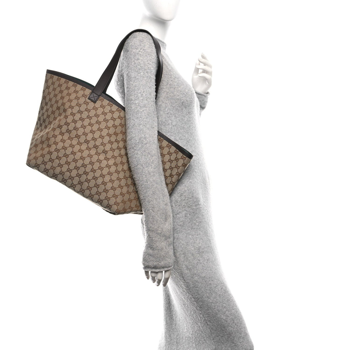 Monogram Medium Totissima Shopping Tote Beige Ebony wholesalehk.shop