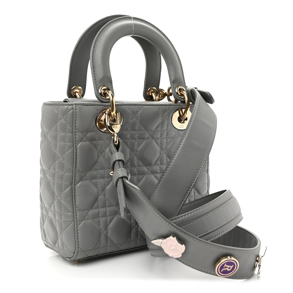 Lambskin Cannage Small My ABCDior Lady Dior Grey wholesalehk.shop