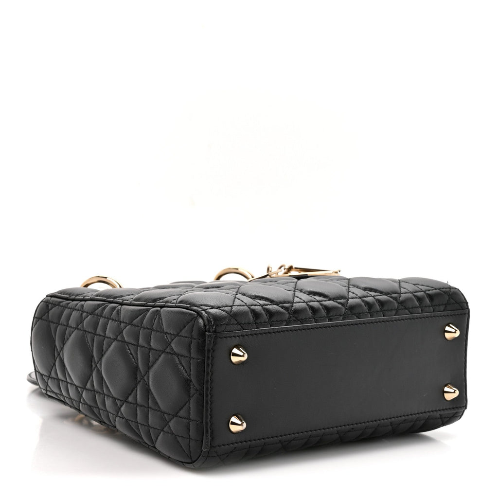 Lambskin Cannage Small Lucky Badges My Lady Dior Black wholesalehk.shop