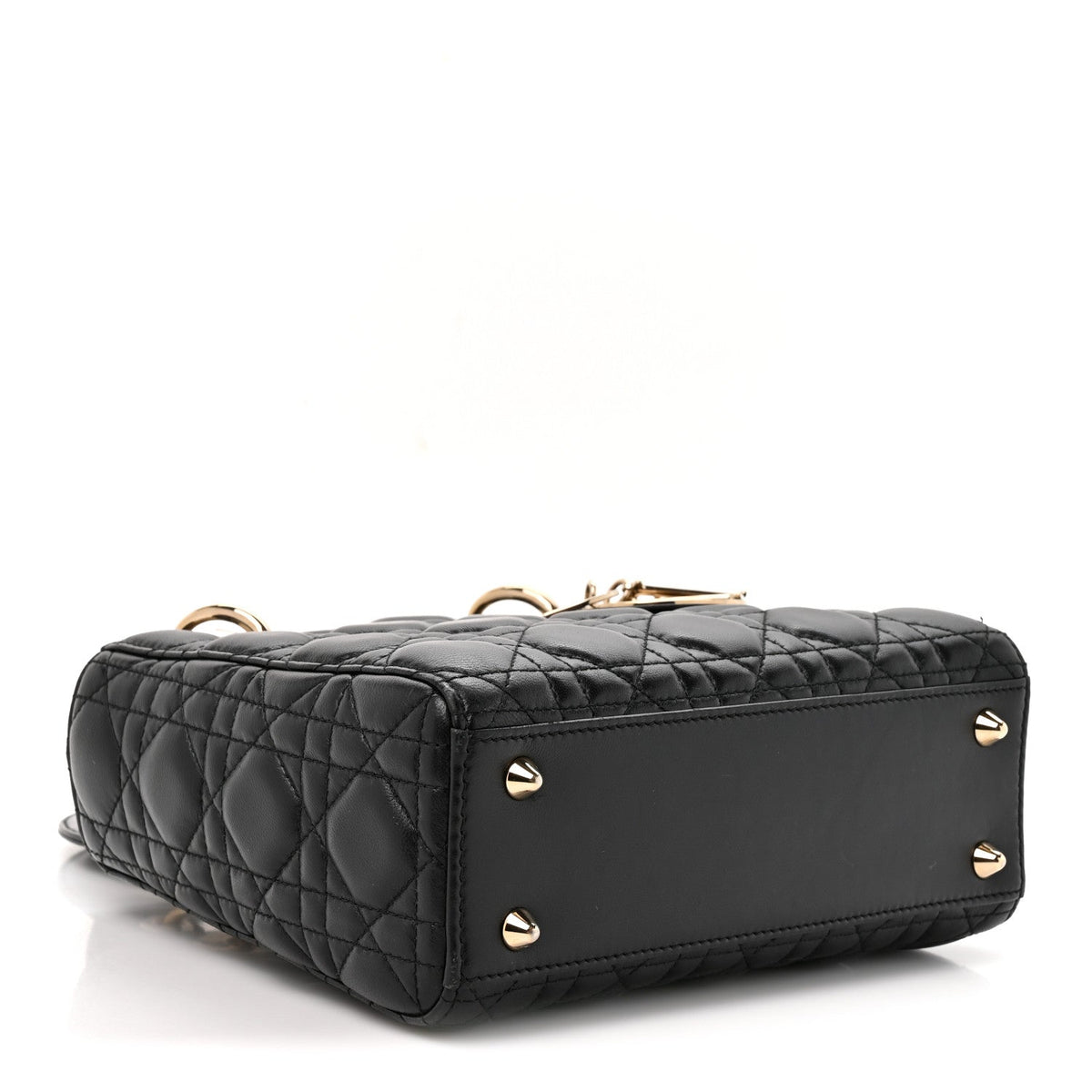 Lambskin Cannage Small Lucky Badges My Lady Dior Black wholesalehk.shop