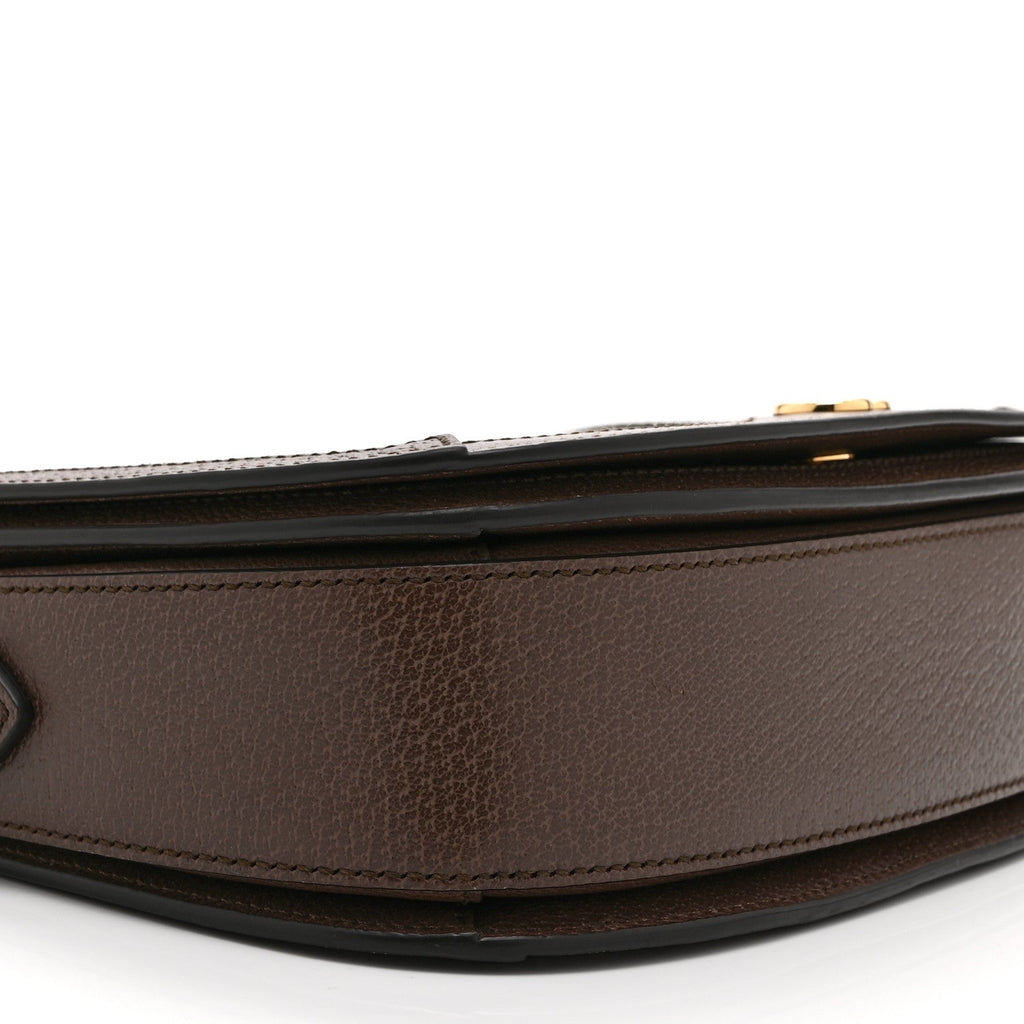 GG Supreme Monogram Web Small Ophidia Flap Messenger Bag Brown wholesalehk.shop