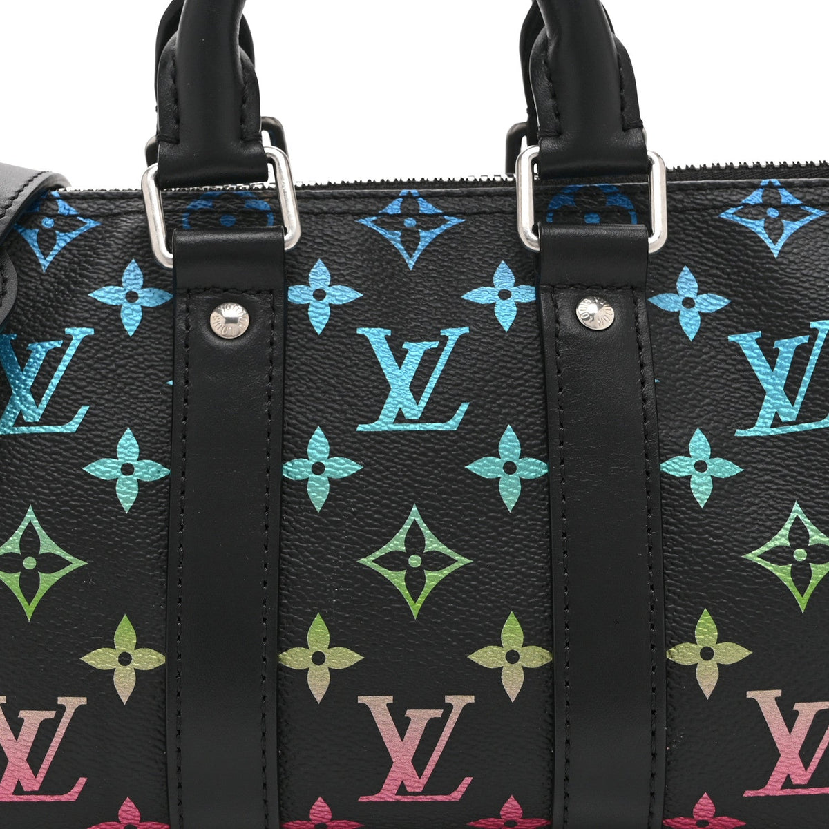 Monogram Iridescent Keepall Bandouliere 25 Black wholesalehk.shop